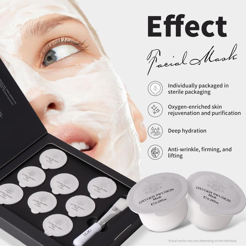 OPZI Oxygen Infusion Mask(8 Pieces in 1 Box) – Your At-Home Oxygen Facial Instant Glow | Deep Detox | Hydration Boost