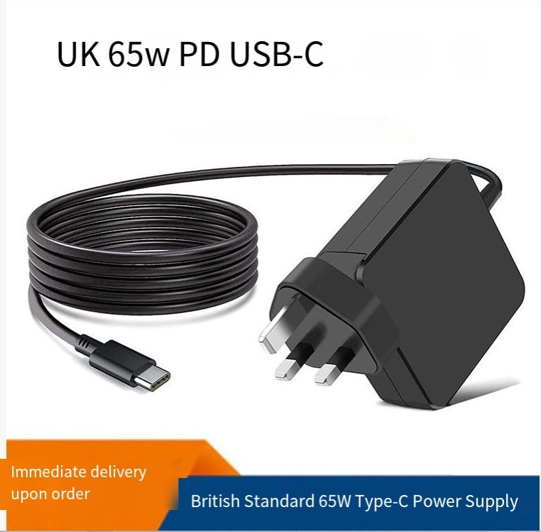 Compatible With Huawei, Xiaomi, Lenovo,  Laptop Power Adapter 20V3.25A 65W C Port Charger