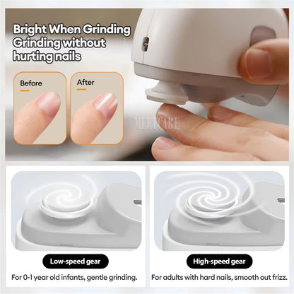 2In1 Wireless Nail Clipper Grinding for Adult Child Nail Grinder Polish Trimmer Machine Portable Finger Toe Nails Cutter Tool