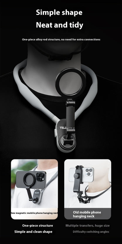 Magnetic Cell Phone Neck Hanging Bracket Quick Release First View Shooting