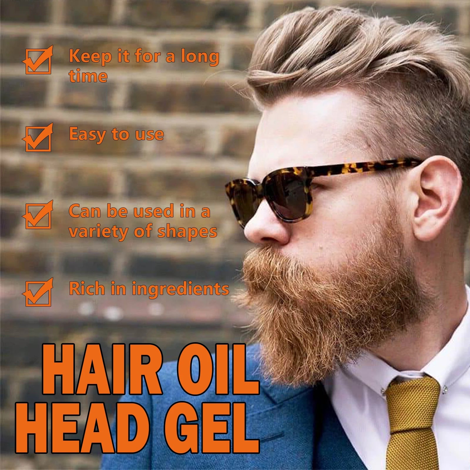 Men'S Hair Wax Gel with Tooth Comb Salon Styling Gel Long-Lasting Instant Fluffy Hair Styling Oil Professional Hair Pomade Oil