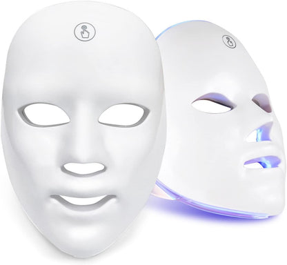 LED Light Therapy Face Mask, 7 Colours Light Therapy Mask Beauty Photon Therapy Mask for Face Skin Rejuvenation Facial Skin Treatment Anti-Aging anti Acne anti Wrinkle