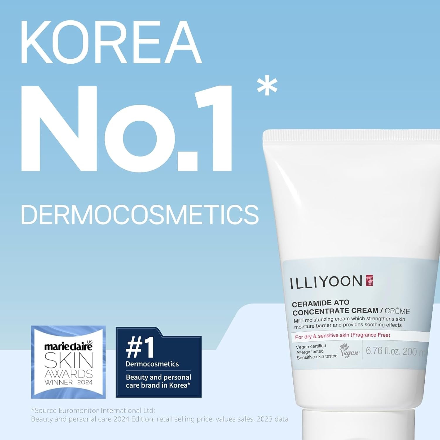 ILLIYOON Ceramide Ato Concentrate Cream (200Ml, 6.76 Fl Oz) | Moisturizer