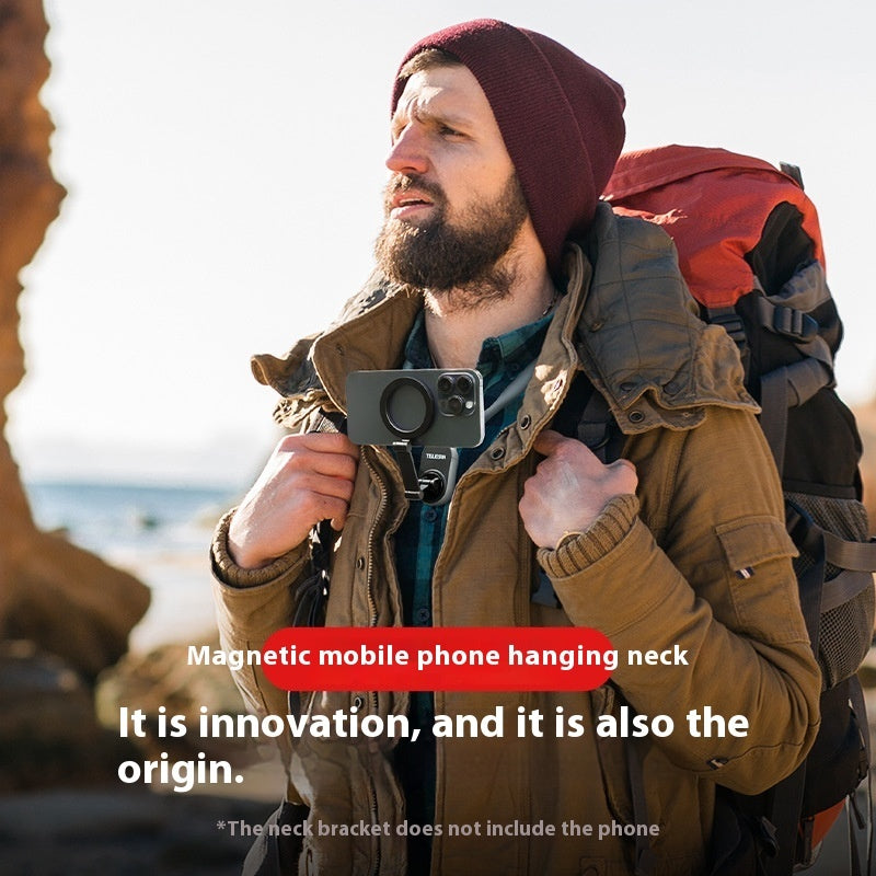 Magnetic Cell Phone Neck Hanging Bracket Quick Release First View Shooting