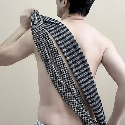 Exfoliating Washcloth Back Scrubber for Shower for Men Silver-Ion Multi-Function Foam Bath Towel Ultra-Long Exfoliating Towels